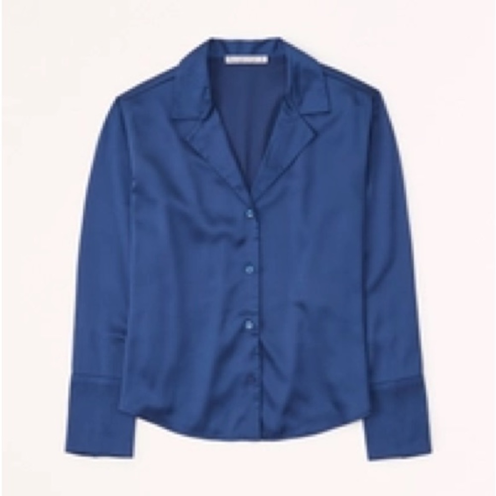 A&F SET: Satin Button-Up Shirt & Pants
